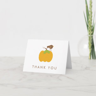 Herfst Baby shower Dank je wel kaarten