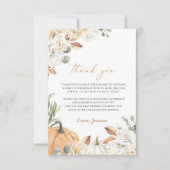 Herfst Baby shower Dank u Behuizing kaart (Voorkant)