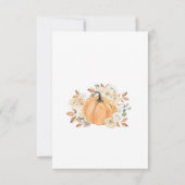 Herfst Baby shower Dank u Behuizing kaart (Achterkant)