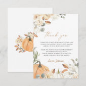 Herfst Baby shower Dank u Behuizing kaart (Voorkant / Achterkant)