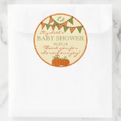 Herfst Baby shower dank u Ronde Sticker (Tas)