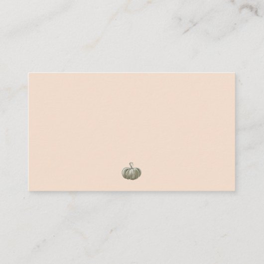 Herfst Baby shower Diaper Raffle Kaart (Achterkant)