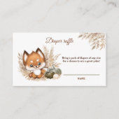 Herfst Baby shower Diaper Raffle Kaart (Voorkant)