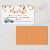 Herfst Baby shower Diaper Raffle Kaart voor een jo (Voorkant / Achterkant)
