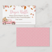 Herfst Baby shower Diaper Raffle Kaart voor een me (Voorkant / Achterkant)