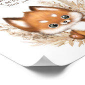 Herfst Baby shower Diaper Raffle Sign Poster (Hoek)