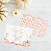 Herfst baby shower Een beetje pompoen Kaart