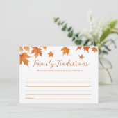 Herfst Baby shower Familie Tradities Spel Kaart (Staand voorkant)