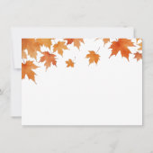 Herfst Baby shower Familie Tradities Spel Kaart (Achterkant)