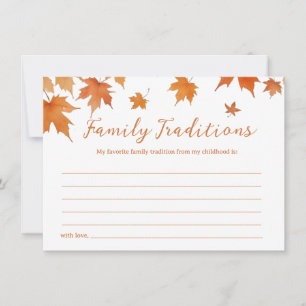 Herfst Baby shower Familie Tradities Spel Kaart