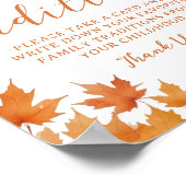 Herfst Baby shower Family Traditions spel Poster (Hoek)