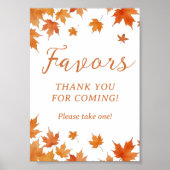Herfst Baby Shower Favor Poster (Voorkant)