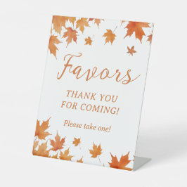 Herfst Baby Shower Favor Reclamebord Met Voetstuk