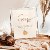 Herfst Baby shower Favors Sign, Pumpkin Favors Sig Poster