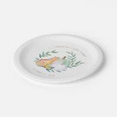 Herfst Baby shower Fox en pomkin Papieren Bordje (Gekanteld)