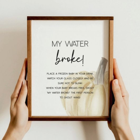 Herfst Baby shower Game Poster