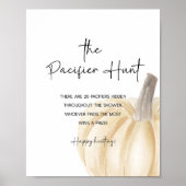 Herfst Baby shower Game Poster Pacifier Hunt (Voorkant)