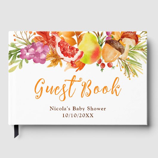 Herfst Baby Shower Gastenboek (Voorkant)