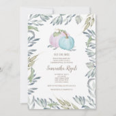 Herfst Baby shower Gender onthulling pomkin Kaart (Voorkant)