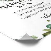 Herfst Baby shower Greenery Mimosa Bar Sign Poster (Hoek)