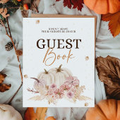 Herfst Baby shower Guest Book Sign Poster