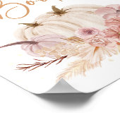 Herfst Baby shower Guest Book Sign Poster (Hoek)