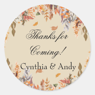 Herfst Baby shower gunst Stickers