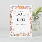 Herfst Baby shower Halloween uitnodiging (Staand voorkant)