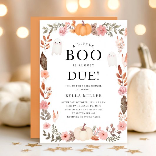 Herfst Baby shower Halloween uitnodiging