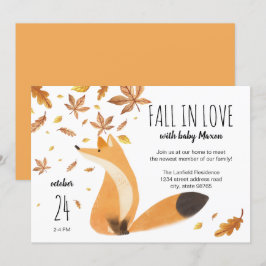 Herfst Baby shower // Herfst verliefd op Baby // v Kaart