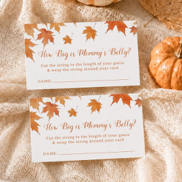 Herfst Baby Shower Hoe Groot is Haar Buik Spel Informatiekaartje