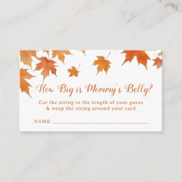 Herfst Baby Shower Hoe Groot is Haar Buik Spel Informatiekaartje