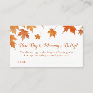 Herfst Baby Shower Hoe Groot is Haar Buik Spel Informatiekaartje