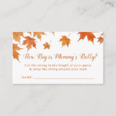Herfst Baby shower Hoe groot is haar buikspel Informatiekaartje (Voorkant)