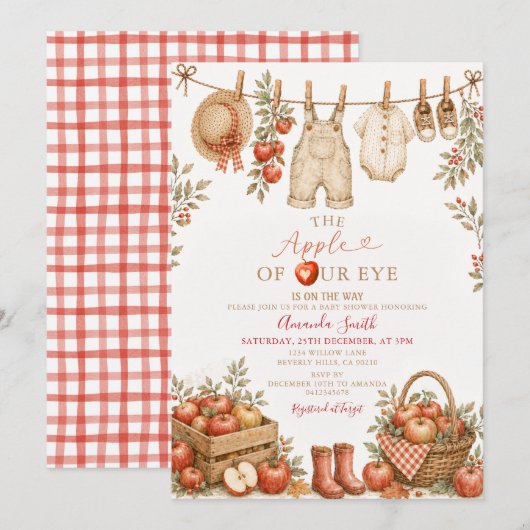 Herfst Baby Shower in de Appelboomgaard Kaart (Voorkant / Achterkant)