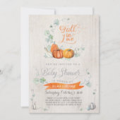 Herfst Baby Shower Invitations - Autumn Pumpkins Kaart (Voorkant)