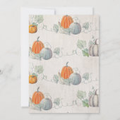 Herfst Baby Shower Invitations - Autumn Pumpkins Kaart (Achterkant)