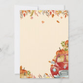 Herfst Baby Shower Invitting Little Pumpkin Kaart (Achterkant)