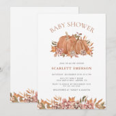 Herfst Baby Shower Kaart (Voorkant / Achterkant)