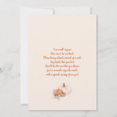 Herfst Baby shower Kaart (Achterkant)