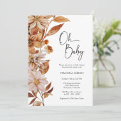 Herfst Baby shower Kaart (Staand voorkant)