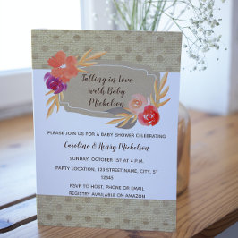 Herfst Baby shower Kaart