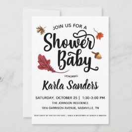 Herfst Baby shower Kaart