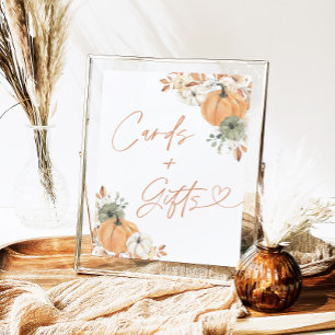 Herfst Baby shower Kaarten en Geschenken Teken, Po Poster