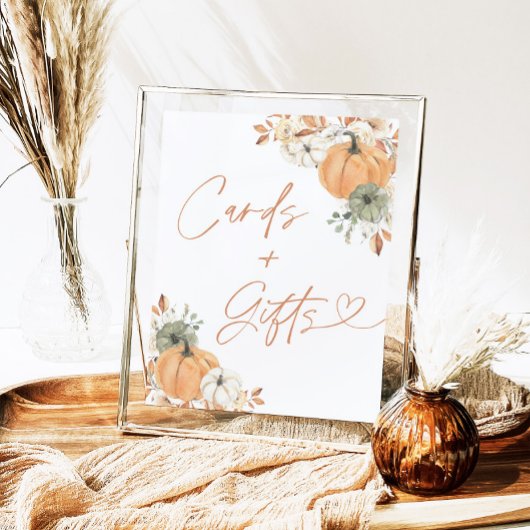 Herfst Baby shower Kaarten en Geschenken Teken, Po Poster