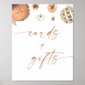 Herfst Baby shower Kaarten en Geschenken Teken, Po Poster (Voorkant)