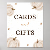 Herfst Baby shower Kaarten en Geschenken Teken Poster (Voorkant)