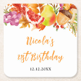 Herfst Baby Shower Kartonnen Onderzetters