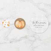 Herfst Baby shower, kleine pompoen, genderneutraal Confetti (Voorkanten)
