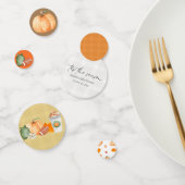 Herfst Baby shower, kleine pompoen, genderneutraal Confetti (Groep)